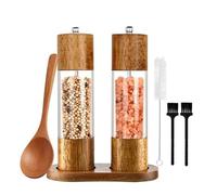 Lodoot Manual Salts and Peppers Grinder Set Adjustable Coarseness Mill Practical Kitchen Tool for Cooking Enthusiasts