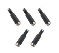 Lodoot Pack of 5Pcs DC5.5x2.5mm Female Power Socket DC5525 Assembled Coupler Assembled Type Plugs for Repairment Black