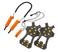 Lodoot Stainless Steel Retractable Ice Pick Sets For Fishing Pick Gear Non-Grip Spikes With Whistles Portable Gear For Skating On Ice