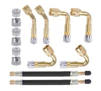 Lodoot Tire Valves Extension Tyre Adapter Flexible Rubber Tire Adapter Replacement Flexible Rubber Tyre Valves Extension Set