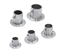 Lodoot WWHJR Stainless Steel Closet Rod Flange Holder Shower Curtain Socket Bracket for Pipe (16mm/19mm/22mm/25mm/32mm) Stainless steel thickened high foot flange seat