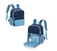 LoDrid Backpack Compatible with Tonie Box, Carrying Case with Multiple Pockets for Headphones, Charger and Accessories, Storage Bag for Audio Player Starter Set, Blue (Patented Design)