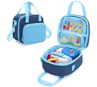 LoDrid Carrying Case Compatible with Little Tikes Story Dream Machine Starter Set, Multiple PVC Pockets for Books and Accessories, Blue, Bag Only (Patent Design)