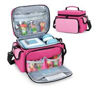 LoDrid Case Compatible with Toniebox, Portable Bag for Audio Player Starter Set with Handle and Shoulder Strap, Accessories Organizer, Rose Red, Bag Only (Patented Design)