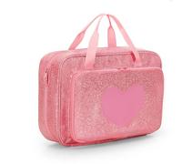 LoDrid Dolls Carrying Case Compatible with Barbie Dolls 12-Inch, Pink
