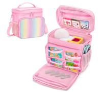 LoDrid Storage Bag Compatible with Little Tikes Story Dream Machine Books Starter Set, Carrying Case with Handle and Shoulder Strap for Storybook, Character, Pink, Bag Only