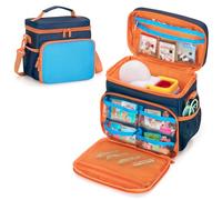 LoDrid Storage Bag Compatible with Little Tikes Story Dream Machine Books Starter Set, Carrying Case with Handle and Shoulder Strap for Storybook, Character, Blue, Bag Only