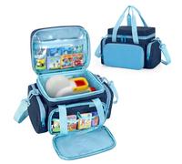LoDrid Storage Bag Compatible with Little Tikes Story Dream Machine Starter Set, Carrying Case with Multiple Pockets for Accessories with Handle and Shoulder Strap, Blue, Bag Only