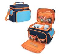 LoDrid Storage Case Compatible with Tonie, Carrying Organizer for Audio Player Set, Portable Bag with Shoulder Strap and Handle for Charge, Headphone and Accessories, Blue, Bag Only