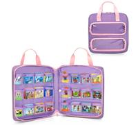 LoDrid Travel Case Compatible with Little Tikes Story Dream Machine Books,Hold Up to 8 Characters and 24 Books, Toy Storage Bag for Storybook, Characters Collection, Purple (Bag Only)