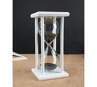 Lodunsyr Hourglass Timer for 45 Min Sandglass Timer 45 Minutes Decoration Festival Ornament for Kitchen Restaurant Living Room Home Closet Office Desk Bedroom Party Christmas New Year Black
