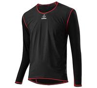 LÖFFLER Men's Mr. Windstopper Shirt La Transtex Light Shirt, Mens, 21144, Black/red, 52 (EU)