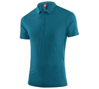 Löffler - Poloshirt Merino-Tencel - Polo shirt size 46, blue