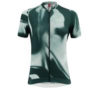 Loeffler Psy Mid Full Zip Short Sleeve Jersey Green 38 Woman
