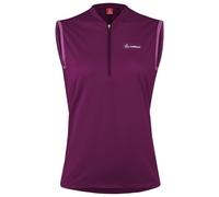 Loeffler Half Zip Plain Sleeveless Jersey Purple 40 Woman