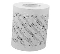 LOEFLIFA 1 Roll Musical Notes Printed Toilet Paper Roll Soft Absorbent Bathroom Tissue with Unique Design for Elegant Decor Creative Music Notes Pattern for Stylish Restrooms