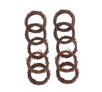 LOEFLIFA 10 Pcs Natural Dried Rattan Rings for DIY Wreath Making American Country Style Rustic Garland Decorations Party Indoor Home Craft Supplies
