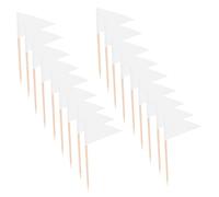 LOEFLIFA 100pcs Blank Mini Toothpick Flags Small Triangle Food Labels for Appetizers Party Decoration Safe Materials for Fruits Cupcakes Secure Non Slip Stickers for Cocktail Toppers