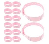 LOEFLIFA 100pcs Identification Band PVC Material Snap Wristbands for Hospital Use Adjustable Newborn Id Bracelet Boy Girl Safety Id Wristband for Accurate Identification