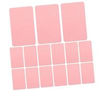 LOEFLIFA 100Pcs Multi-Function Blank Note Cards Portable Lightweight Paper for DIY Graffiti Handwriting Tags School Office Travel Smooth Surface Pink