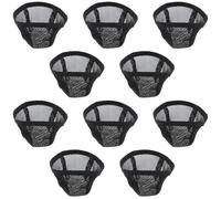 LOEFLIFA 10pcs Black Mesh Dome Caps for Wigs with 1940s Hair Net Design Reusable Hair Net for Wraps Easy to Use for Sleep Suitable for Women and Men at Stage Performances and Parties