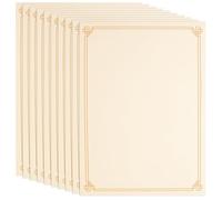 LOEFLIFA 10pcs Class Certificate Paper Printable Award Paper School Supply Beige with Smooth Edges Rounded Corners Writable A4 Size for Graduation and Achievement Certificates