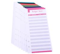LOEFLIFA 12pcs Budget Planner Paper with Holes, Cash Plan Consumption Cards in Six Colors, Expense Tracking Sheets for Personal and Business Use, Binder Budget Sheets for Finance Management