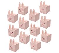 LOEFLIFA 12pcs Easter Rabbit Paper Candy Boxes Small Decorative Biscuit Packaging for Party Treats and Festival Wrapping Lightweight Bunny-shaped Design