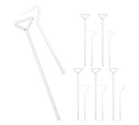 LOEFLIFA 12pcs Reusable Glass Spreaders Set with Triangular and L-shaped Rods, Sterilization Safe Lab Glass for Agar Plate Spreading and Petri Dish Culture