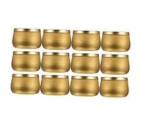 LOEFLIFA 12Pcs Round Tinplate Airtight Storage Containers with Sealed Lids for Candy Crafts Jewelry Beads Packaging and Travel Organization Snack Boxes for Home Decor and Party Favors