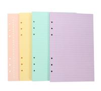 LOEFLIFA 160 Sheets A5 Planner Refill Paper Set with 6-Hole Punch, Colored Lined and Grid Loose Leaf Inserts for Refillable Notebooks and Binders, Detachable Organizer Replacement Paper