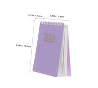 LOEFLIFA 2026 Pocket Planner Coil Notebook A7 Mini Spiral Bound To-do Organizer Journal Set of 4 with Monthly Calendar for Daily Scheduling and Travel Use