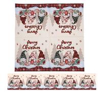 LOEFLIFA 20pcs Christmas Dinner Napkins Cartoon Pattern Xmas Gnome Plaid Disposable Paper Serviettes for Holiday Parties Multipurpose Skin-Friendly Festive Tableware