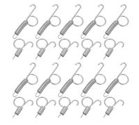 LOEFLIFA 20pcs Spring Cage Door Hooks for Rabbit and Bird Cages Wire Clips with Pull Ring Design Suitable for Left Right Hinge Doors Open Latches Animal Escape Prevention