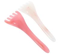 LOEFLIFA 2Pcs Resin Scalp Massage Comb for Hair Growth Head Scraper with Smooth Five-Prong Design Scalp Care Tool for Neck Back Hand and Arm Relaxation