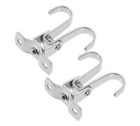 LOEFLIFA 2pcs Stainless Steel Heavy Duty Ceiling Hooks Wall Mount Hangers for Plants Lanterns Bird Feeders with Compact Space Saving Design Easy Installation Load Bearing