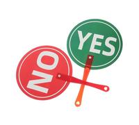 LOEFLIFA 2pcs Yes No Paddles Classroom Response Card User Friendly Design Portable Plastic for Judging Competitions and Classroom Use by Teacher Student