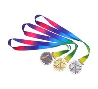 LOEFLIFA 3pcs Gold Metal Award Medal Basketball Gold Medal Sports Day Award Winners Metal Competition for Winner Sport Trophy