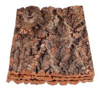 LOEFLIFA 3Pcs Realistic Light Brown Tree Bark Climbing Platforms for Reptile Habitat, Terrarium Hide and Landscaping, 30X20Cm Natural Cork Bark for Lizard, Spider, and Amphibian Enclosures