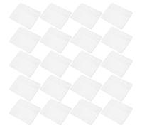 LOEFLIFA 40pcs Waterproof PVC Badge Holder Horizontal Card Sleeve 100x85mm Plastic Name Badge Covers for Staff Id Cards Exhibition Work Passes