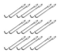 LOEFLIFA 48pcs Banjo Hook Brackets Nut Repair Tool Kit Metal Silver Versatile Application for Guitar and Banjo Maintenance by Professional Repair Technicians and Enthusiasts