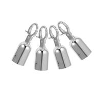 LOEFLIFA 4pcs Concierge Column Accessories Rope Hook for Secure Connections Cord End Stopper for Railings Metal Rope End Caps Stopper for Decking Heavy Duty Silver