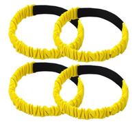 LOEFLIFA 4Pcs Elastic Three Legged Race Bands Bright Yellow Leg Straps for Teamwork Training Field Day Games and Parent Interaction