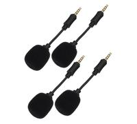 LOEFLIFA 4PCS In-line Noise Canceling Microphone Mini Mic for Phone and Laptop Plug and Play Voice Recording Singing Streaming with Soft Sponge Head