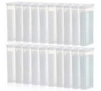 LOEFLIFA 50Pcs Glass Slide Boxes with 5-Slot Plastic Slide Holder Case for Microscope Glass Laboratory Storage and Pathology Organization