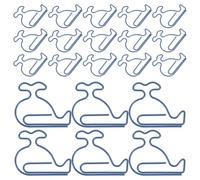 LOEFLIFA 50pcs Whale Paperclip Metal Animal-Shaped Cute Clips for Office School Home Journal Decorative Use