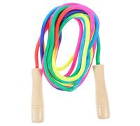 LOEFLIFA 5m Rainbow Beech Wood Group Jump Rope for Fitness Training, Endurance Outdoor Skipping Rope and Students, Multi-person Physical Education Exercise Equipment