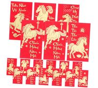 LOEFLIFA 60pcs Vietnamese Lunar Year Red Envelopes for Year Horse Festive Hong Bao Lucky Money Packets with Vibrant Horse Designs for Spring Festival Birthday Wedding Celebration