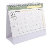 LOEFLIFA Academic Year Small Standing Desk Calendar Minimalist White Desktop Organizer for Event Planning Manual Date Flip Calendar for Home and Office Use
