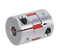 LOEFLIFA Aluminum Plum Flexible Jaw Coupling 30mm Od 40mm Length, 10x14mm Bore Motor Shaft Coupler for Robotics and Mini Machinery Repair